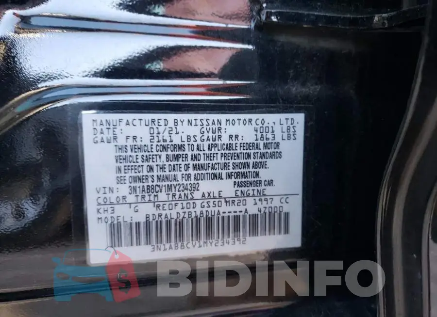 3N1AB8CV1MY234392 Photo# 13