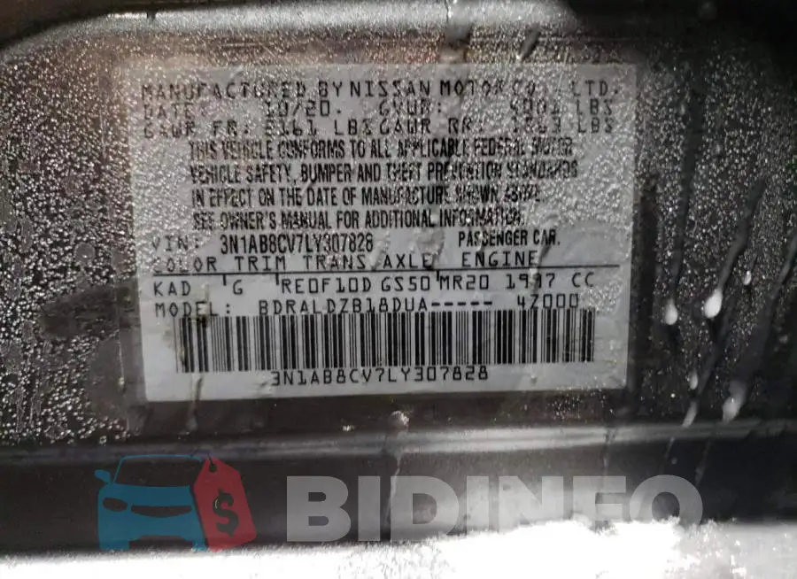 3N1AB8CV7LY307828 Photo# 12