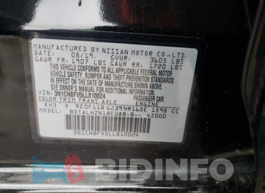 3N1CN8FV5LL810024 Photo# 13