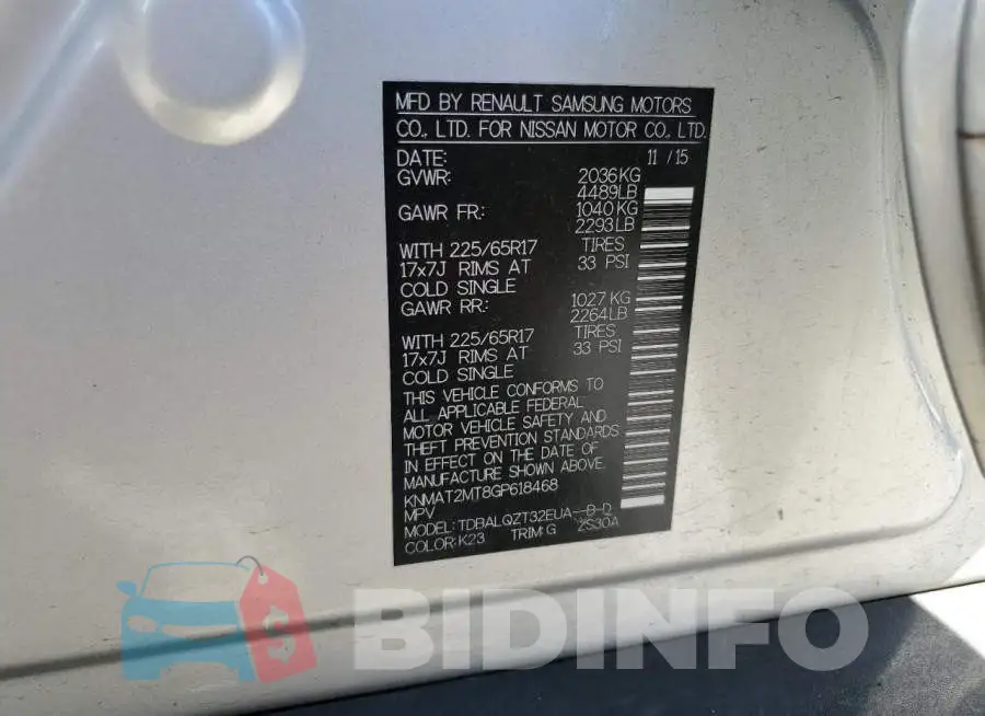 KNMAT2MT8GP618468 Photo# 13