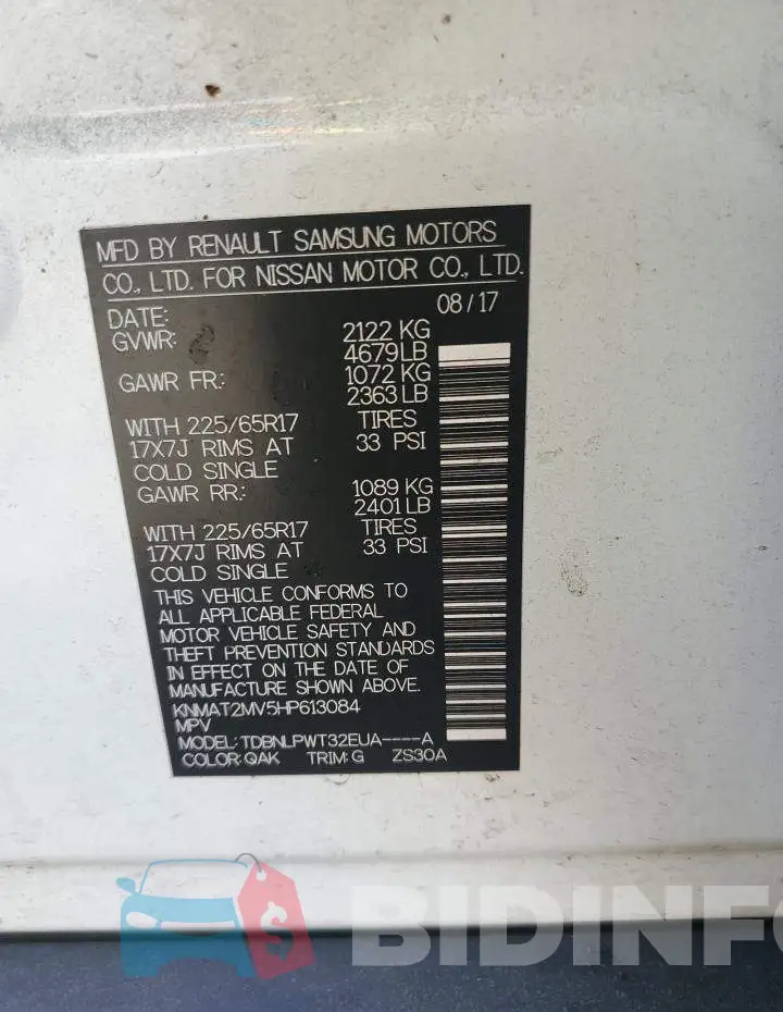 KNMAT2MV5HP613084 Photo# 13