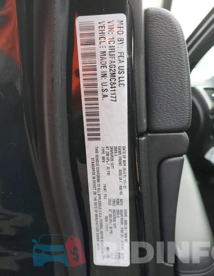 1C4RJFAG2MC841177 Photo# 13