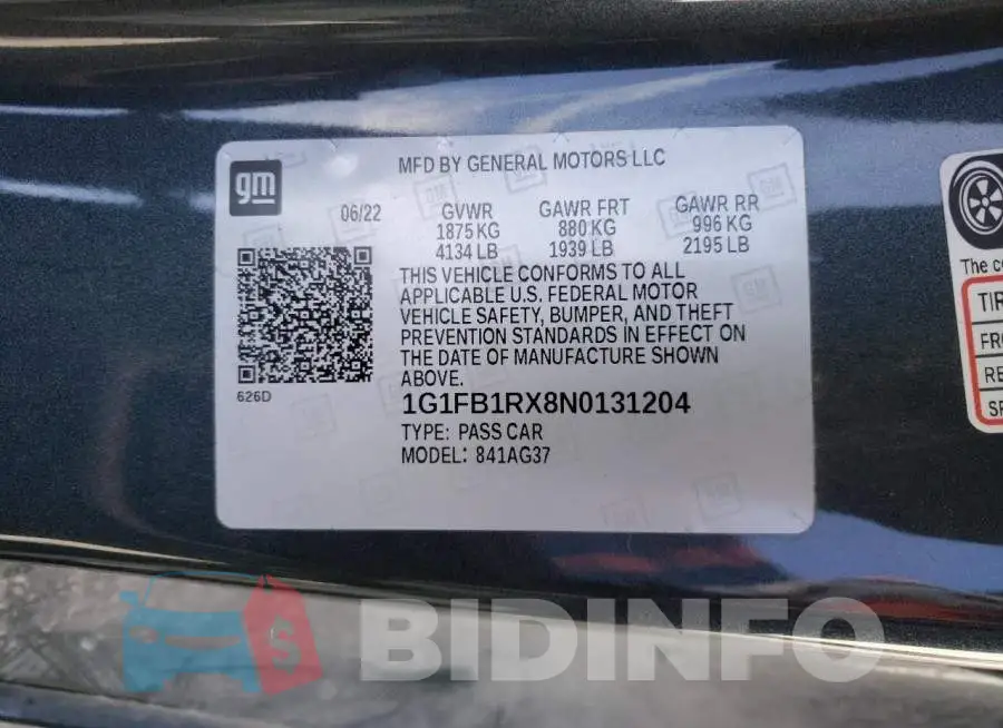 1G1FB1RX8N0131204 Photo# 12