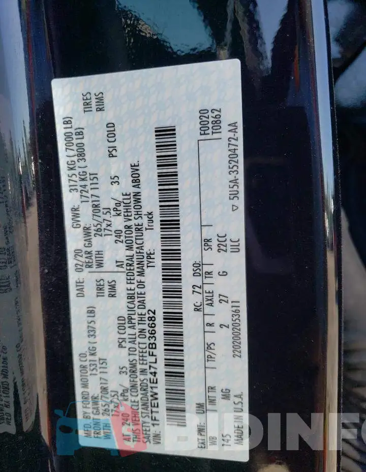 1FTEW1E47LFB36682 Photo# 13