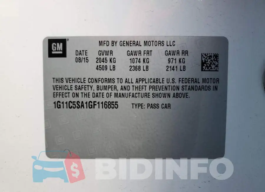 1G11C5SA1GF116855 Photo# 12