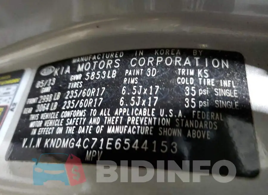KNDMG4C71E6544153 Photo# 13