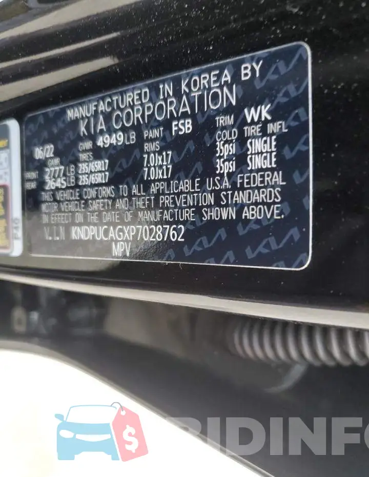 KNDPUCAGXP7028762 Photo# 13