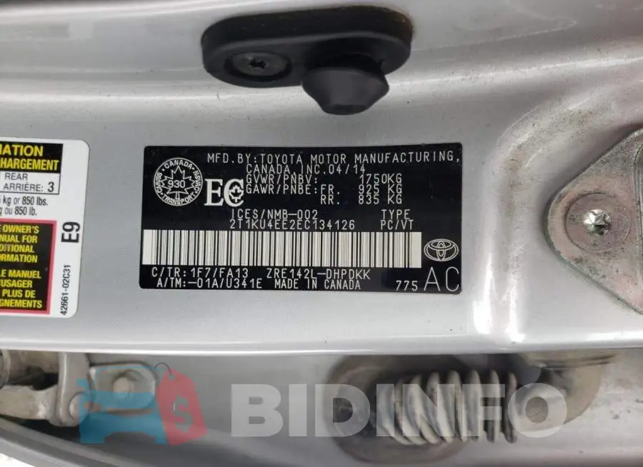 2T1KU4EE2EC134126 Photo# 13