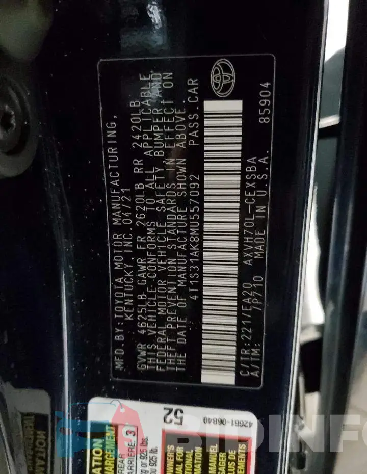 4T1S31AK8MU557092 Photo# 13