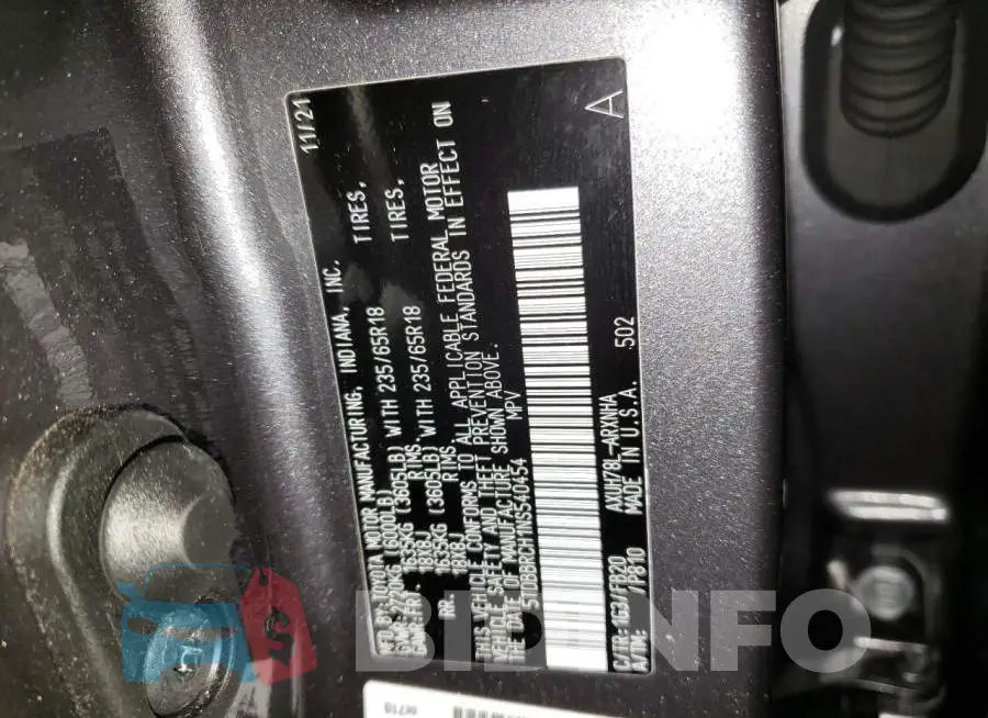 5TDBBRCH1NS540454 Photo# 12