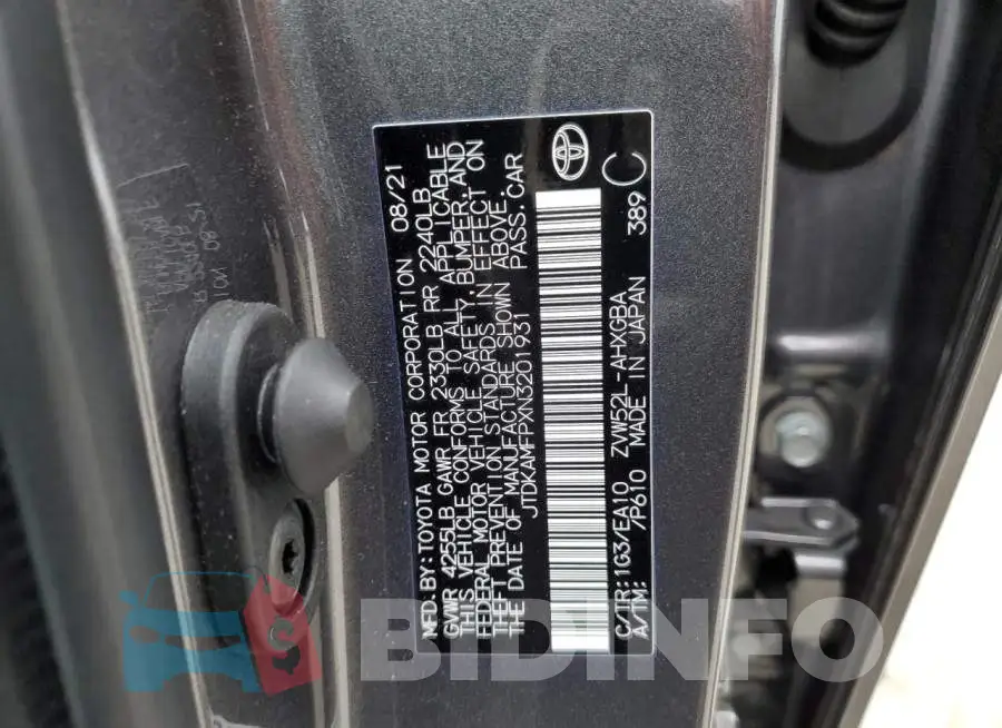 JTDKAMFPXN3201931 Photo# 12