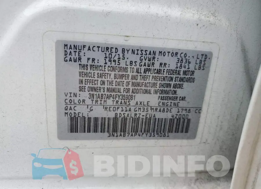 3N1AB7AP4FY359081 Photo# 13