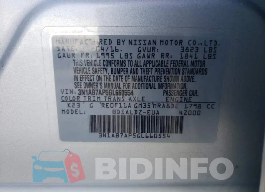 3N1AB7AP5GL660554 Photo# 12