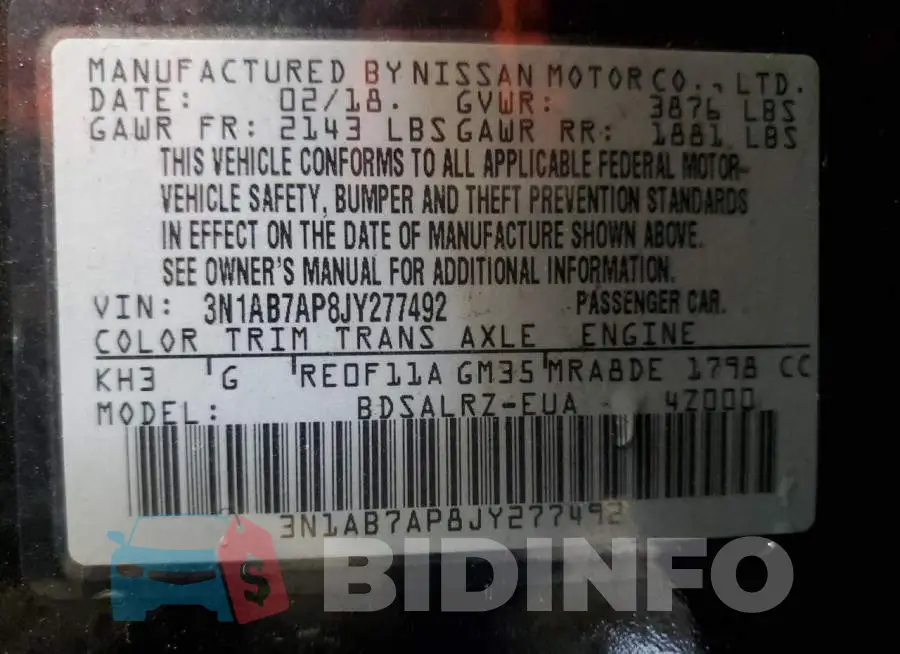 3N1AB7AP8JY277492 Photo# 12