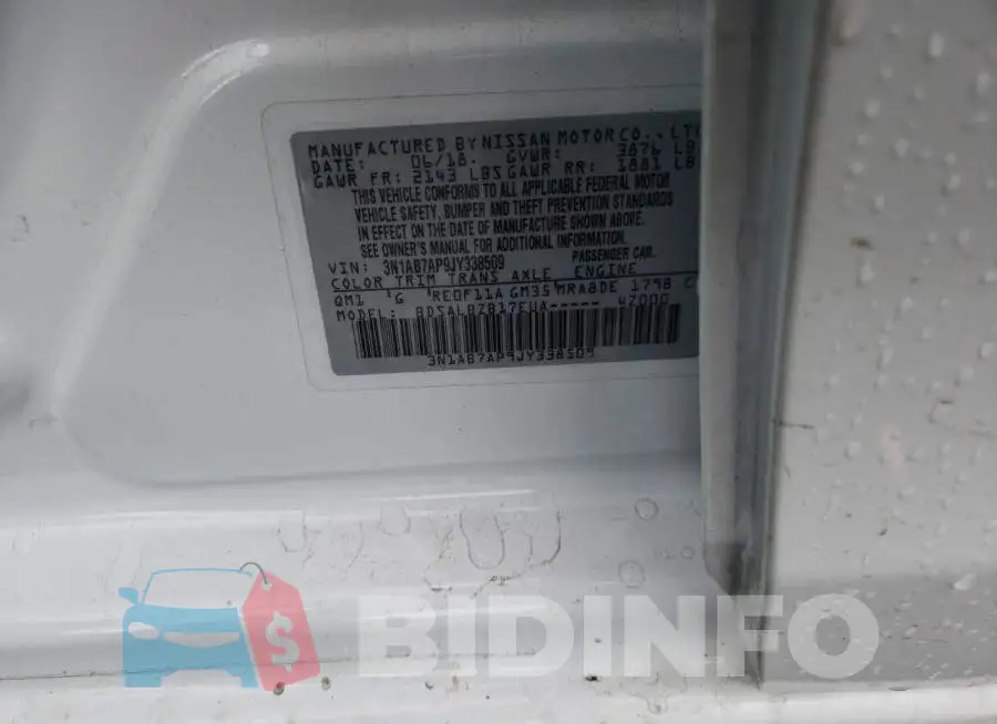 3N1AB7AP9JY338509 Photo# 12