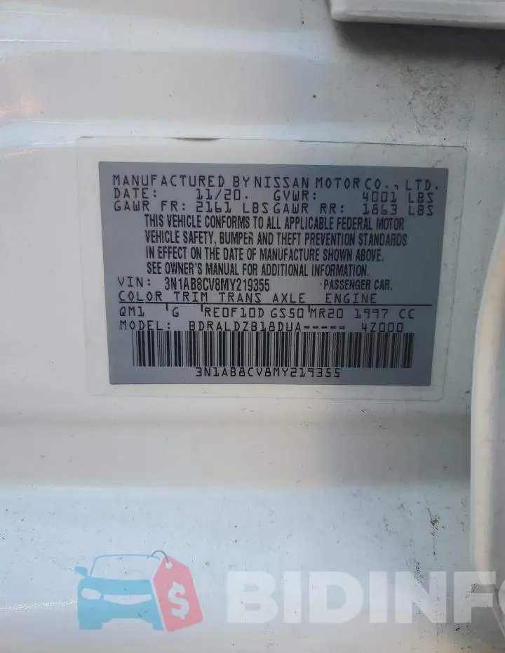 3N1AB8CV8MY219355 Photo# 12