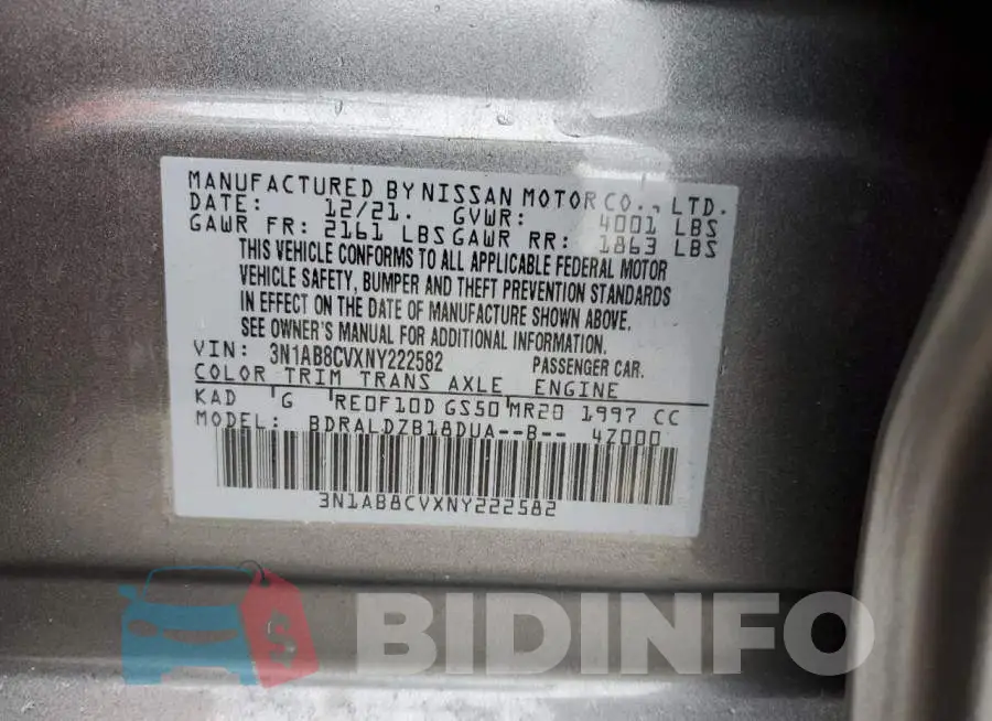3N1AB8CVXNY222582 Photo# 12