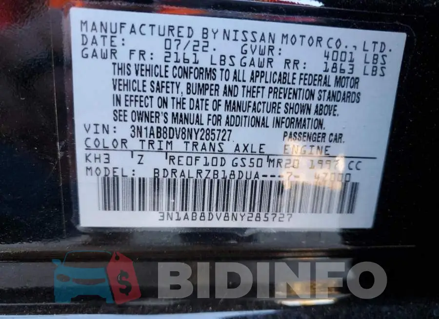 3N1AB8DV8NY285727 Photo# 12