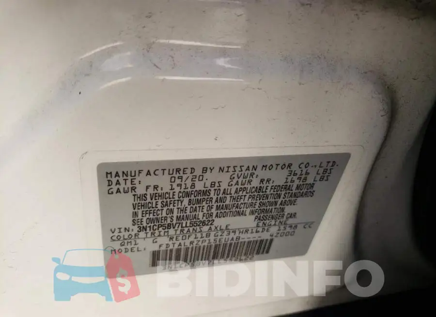 3N1CP5BV7LL552622 Photo# 13