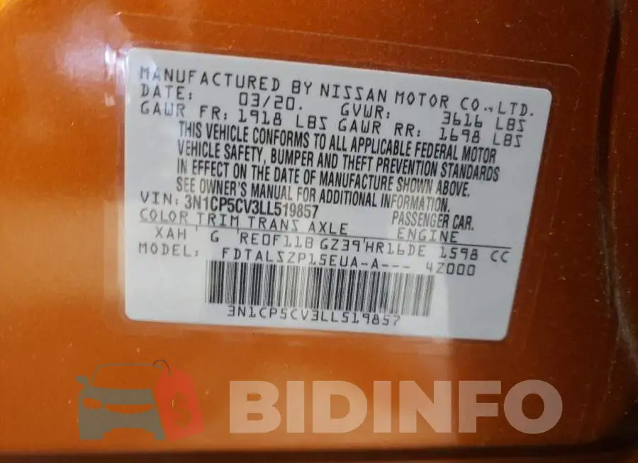 3N1CP5CV3LL519857 Photo# 13