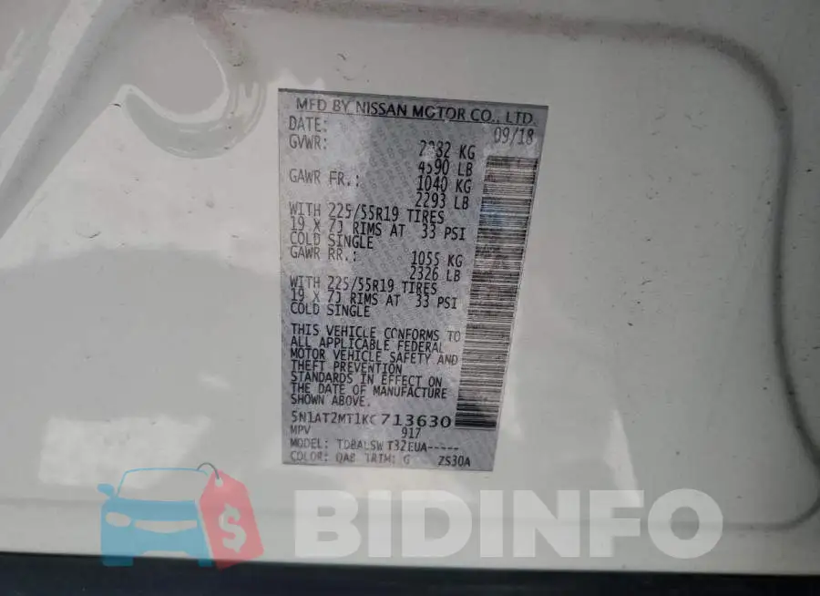 5N1AT2MT1KC713630 Photo# 13