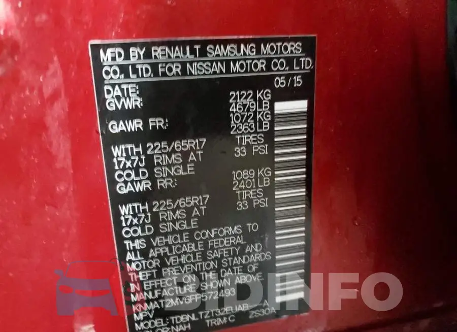KNMAT2MV6FP572493 Photo# 13
