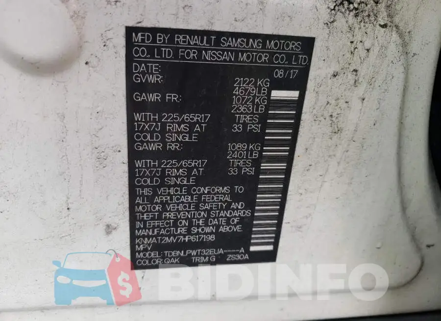 KNMAT2MV7HP617198 Photo# 10