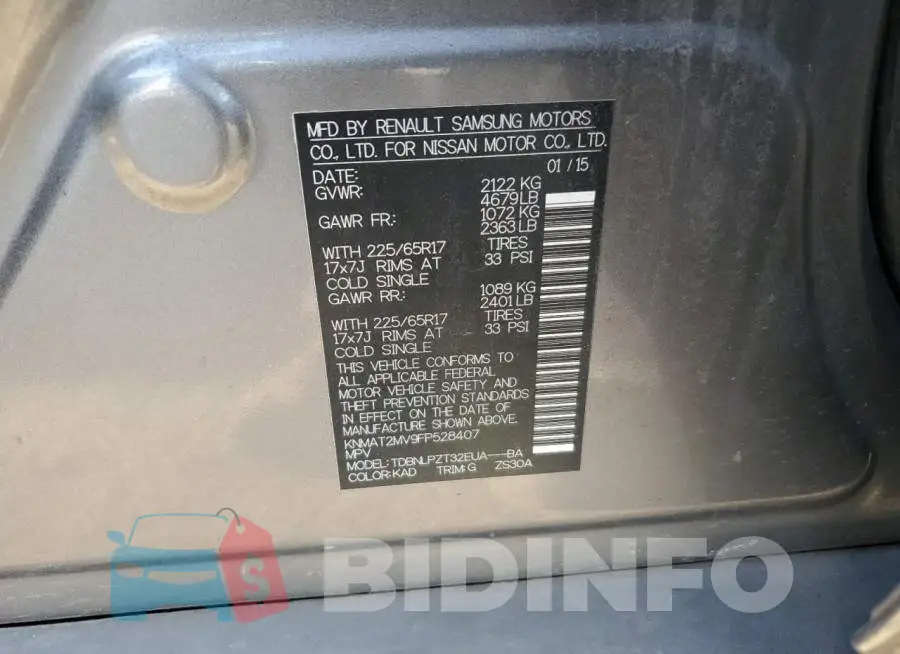KNMAT2MV9FP528407 Photo# 12