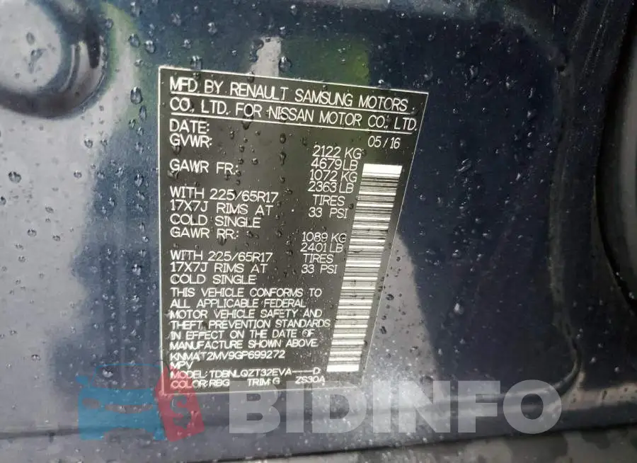 KNMAT2MV9GP699272 Photo# 13