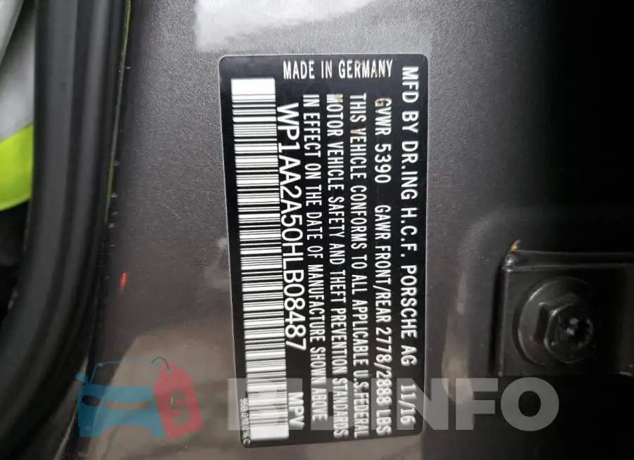 WP1AA2A50HLB08487 Photo# 13