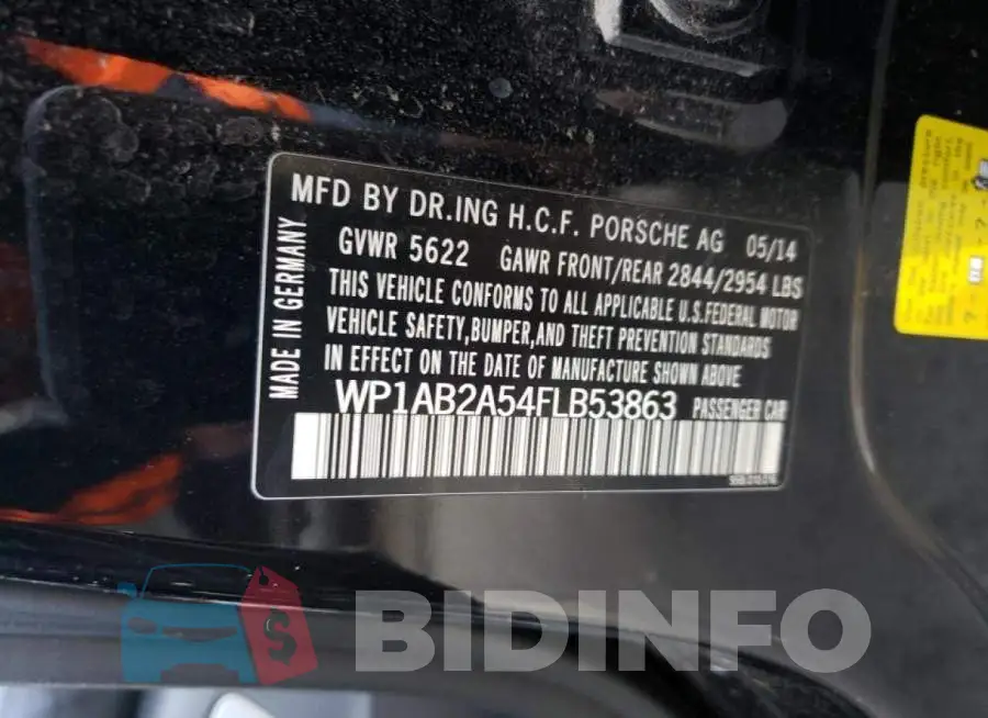 WP1AB2A54FLB53863 Photo# 14