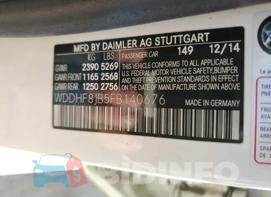 WDDHF8JB5FB140676 Photo# 12
