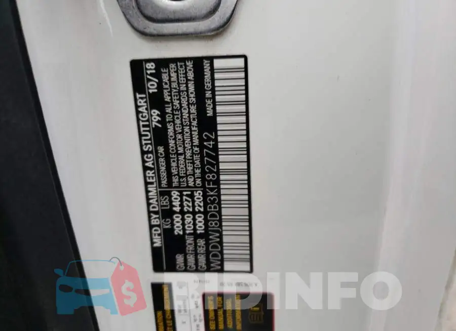 WDDWJ8DB3KF827742 Photo# 12