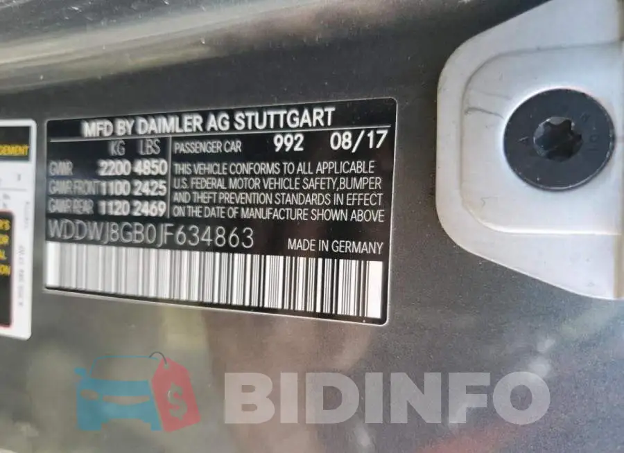 WDDWJ8GB0JF634863 Photo# 13