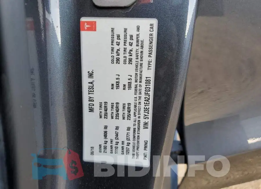 5YJ3E1EA2JF031081 Photo# 12