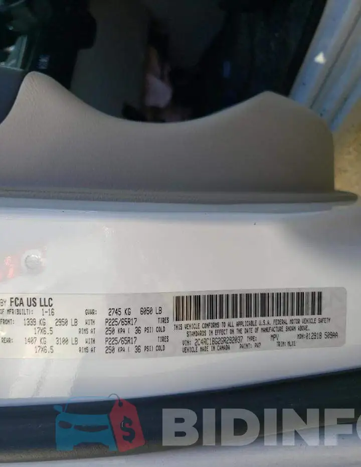 2C4RC1BG2GR292037 Photo# 10