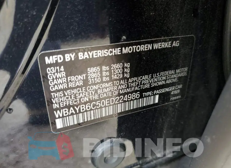 WBAYB6C50ED224986 Photo# 12