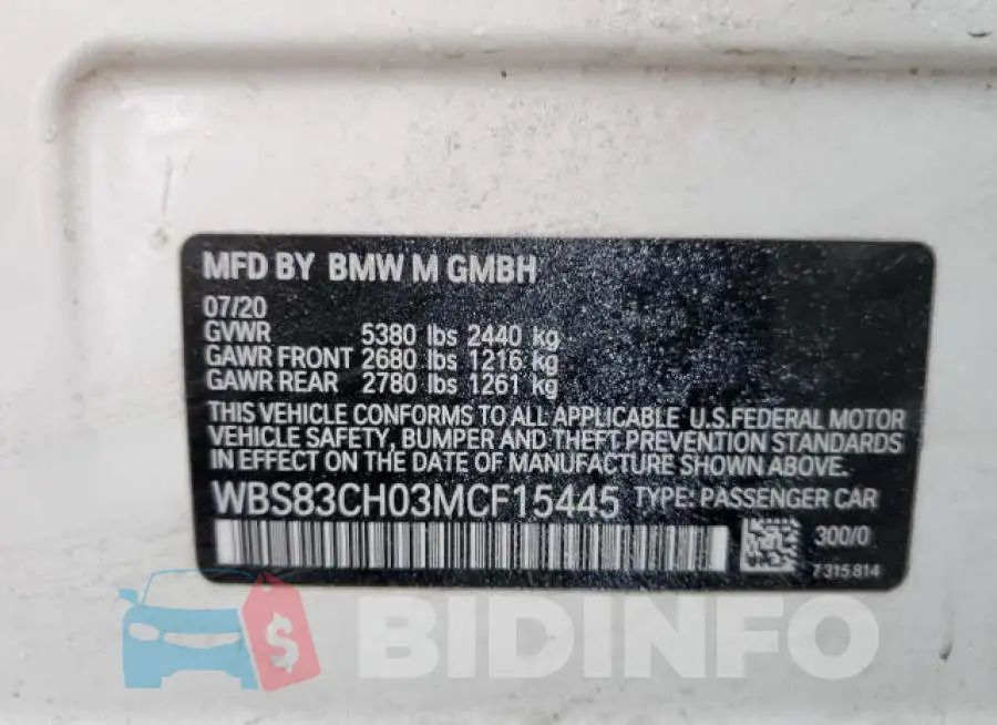 WBS83CH03MCF15445 Photo# 12