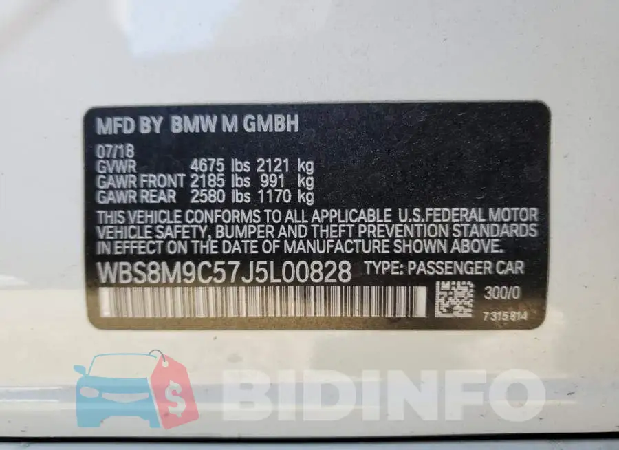 WBS8M9C57J5L00828 Photo# 12