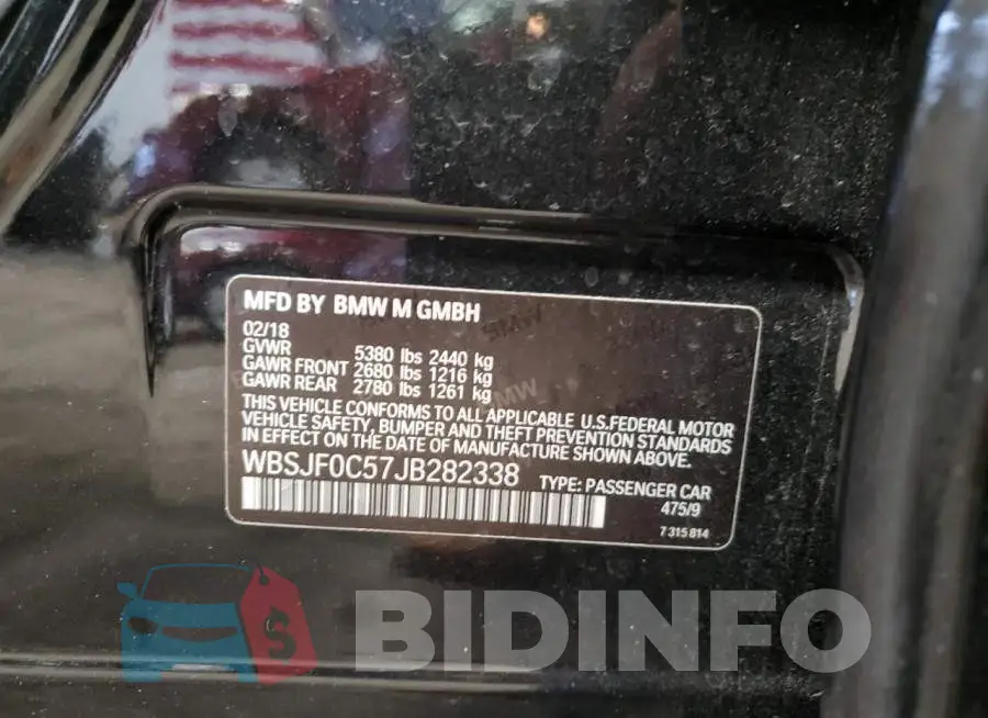 WBSJF0C57JB282338 Photo# 12