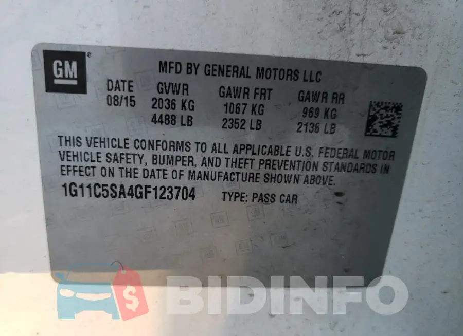 1G11C5SA4GF123704 Photo# 12