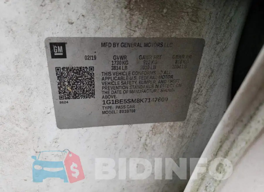 1G1BE5SM8K7147600 Photo# 12
