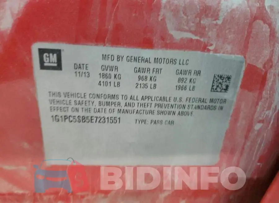 1G1PC5SB5E7231551 Photo# 12