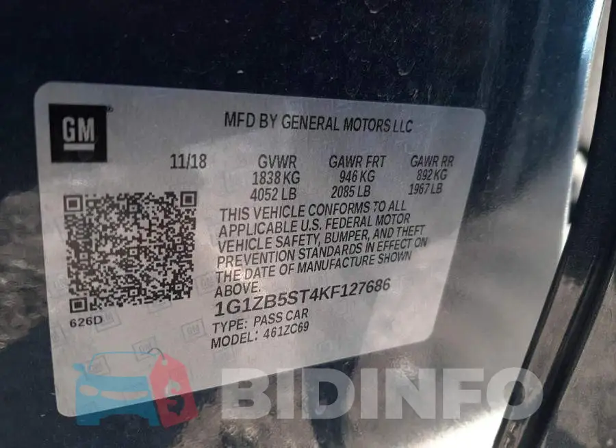1G1ZB5ST4KF127686 Photo# 12