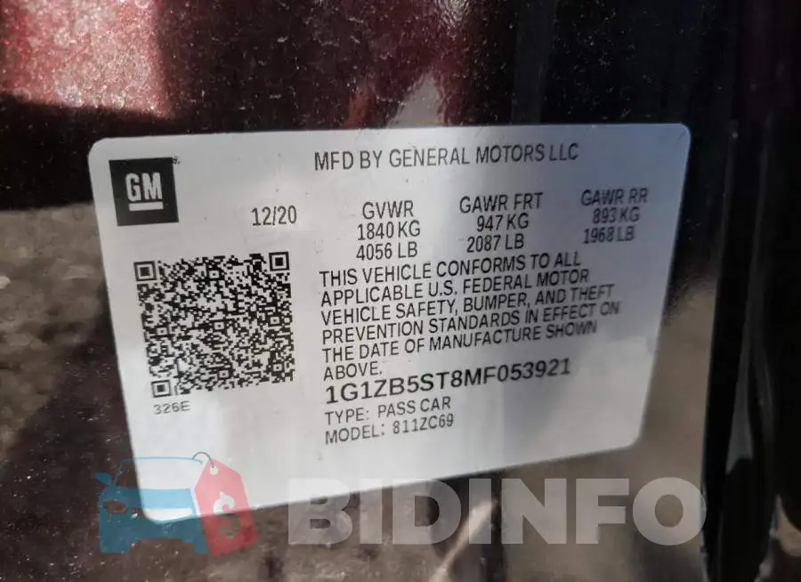 1G1ZB5ST8MF053921 Photo# 13
