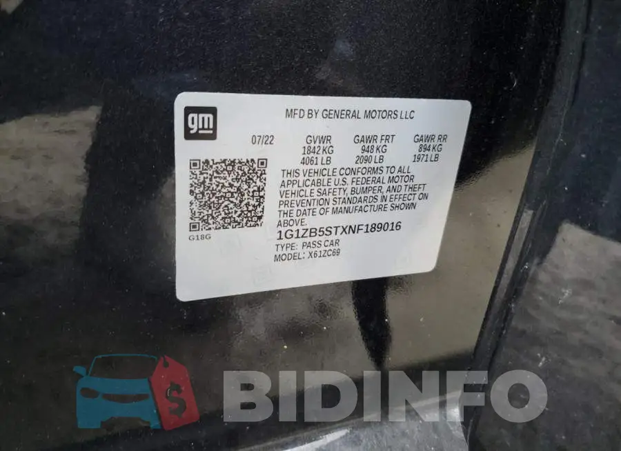 1G1ZB5STXNF189016 Photo# 12