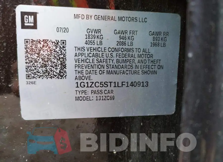 1G1ZC5ST1LF140913 Photo# 13