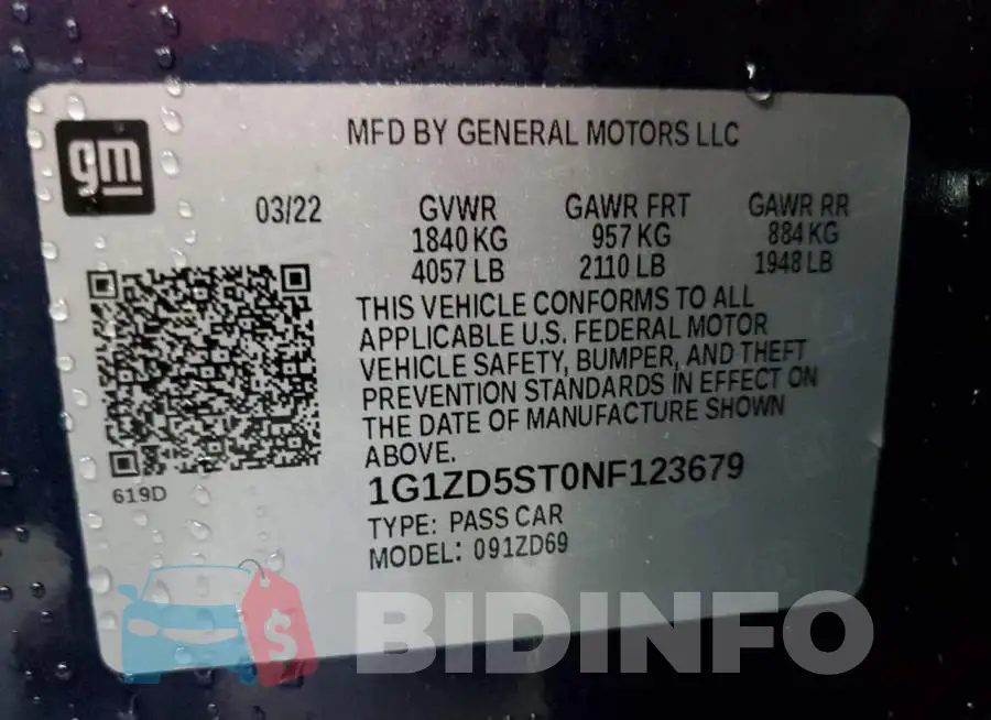 1G1ZD5ST0NF123679 Photo# 13