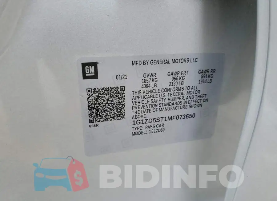 1G1ZD5ST1MF073650 Photo# 13