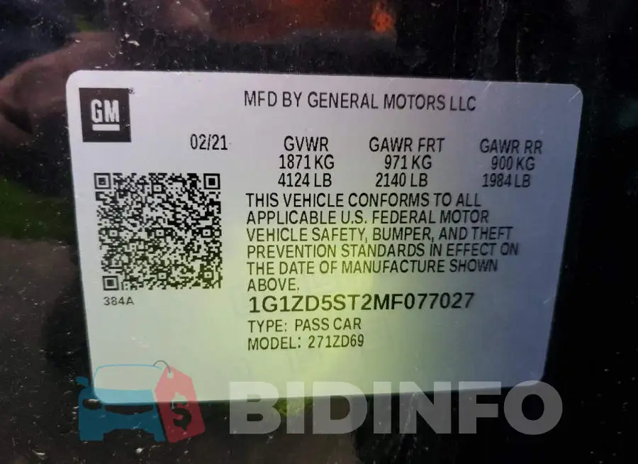 1G1ZD5ST2MF077027 Photo# 13